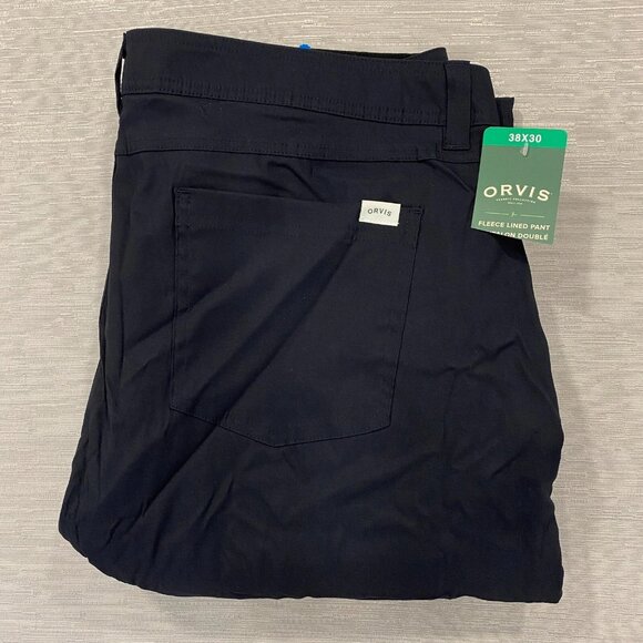 Orvis Fleece Lined Tech Pants Mens 38 x 30 Black Water Repellent Insulated - Picture 4 of 16